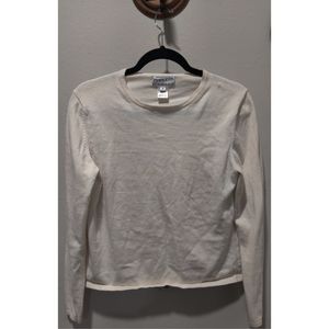 SOLD Vintage Pendleton Crop Crewneck Sweater Ivory Cream M